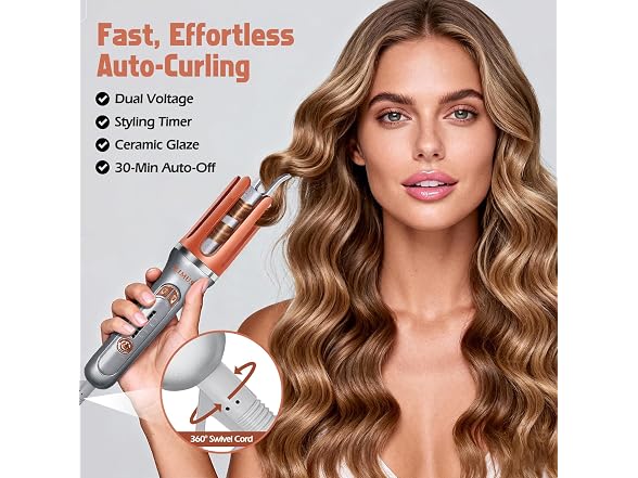 KIMUSE Automatic Rotating Curling Iron