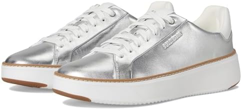 Cole Haan Women's Grandpro Topspin Sneakers, Silver Talca/Optic White, 6-C US