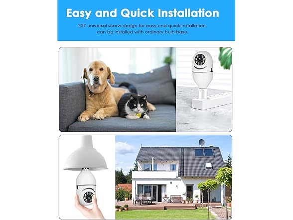 OFYOO 2K Light Bulb Security Camera