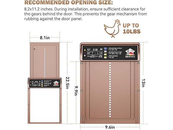 IBKINXX Automatic Chicken Coop Door