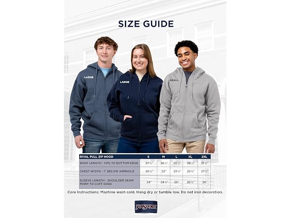 JanSport Unisex (S) NCAA Full Zip Hood