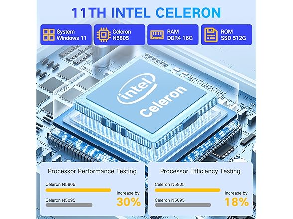 DERE Celeron N5805 16" Gaming Laptop