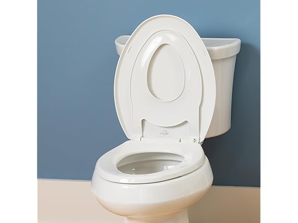 Mayfair Little2Big Toilet Seat with Built-In Tod