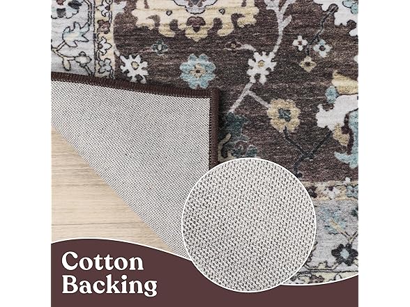 Superior 2'7"x6' Floral Geometric Border Indoor Area Rug