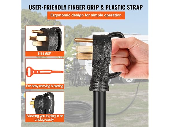 15FT Generator Power Cord 50-Amp 125/250-volt