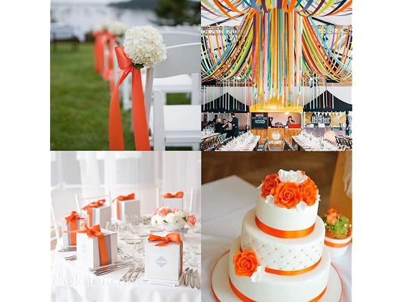 Satin Orange Double Face Ribbon - 2 Inch
