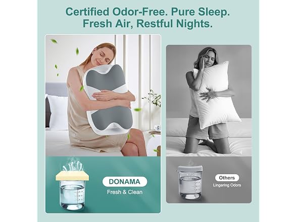 DONAMA Cervical Neck Pillow Light Grey
