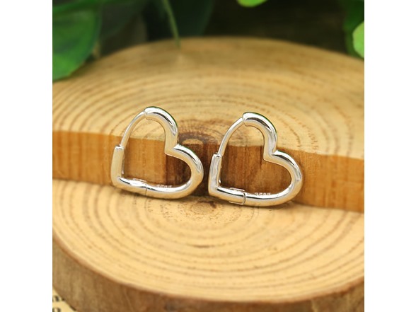 Gold Plated Heart Shaped Hoop Earring