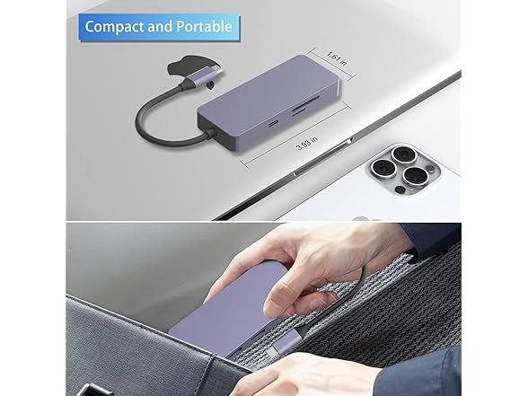 HOPDAY USB-C Hub Dual HDMI Adapter