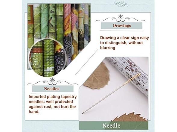 TAIDETON Stamped Cross Stitch Kit DIY Embroidery Kit
