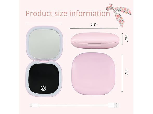 YABAHU Dual-Side Illuminating Beauty Mirror