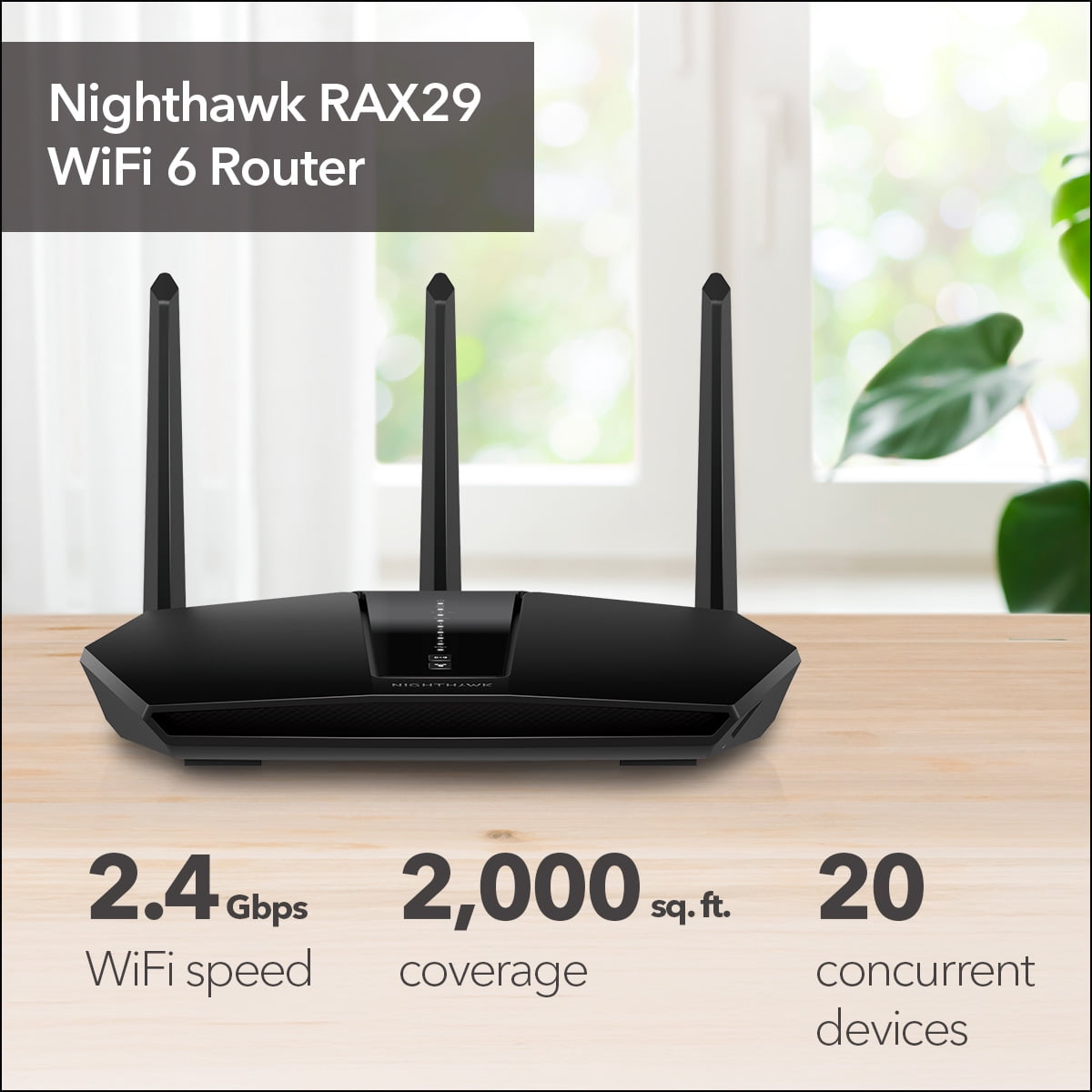 Netgear Nighthawk AX2400 Wi-Fi 6 Router (Open Box) - Gallery 8