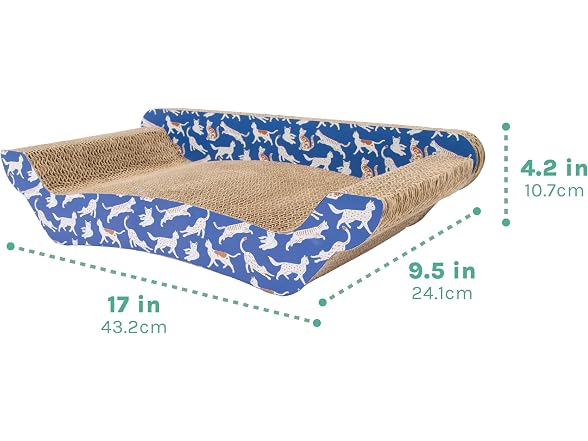 Kitty City Corrugate Sofa Lounger Cat Scratcher - Couch Bed
