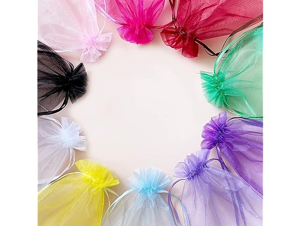 SEMCICOR 100Pcs Organza Gift Candy 