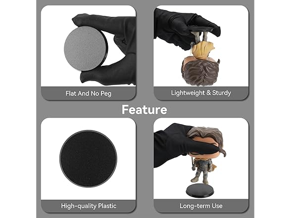 TITAWU 4 Inch Fuko Pop Figure Stand Base