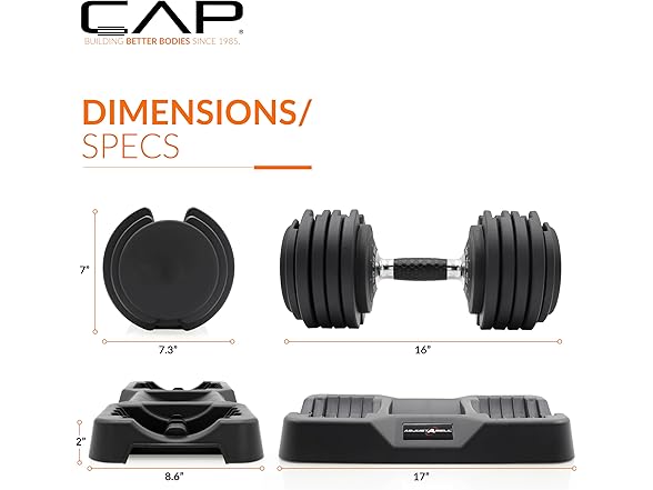 CAP Barbell 55lb Single ADJUSTABELL Dumbbell