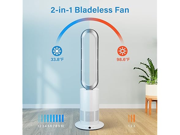 Simple Deluxe 34 Inch Bladeless Tower Fan