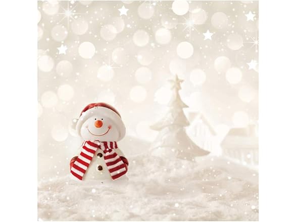 OERJU Winter Shower Curtain Snowman