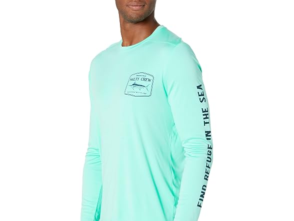 Salty Crew Men (M) Stealth Sunshirt Seafoam