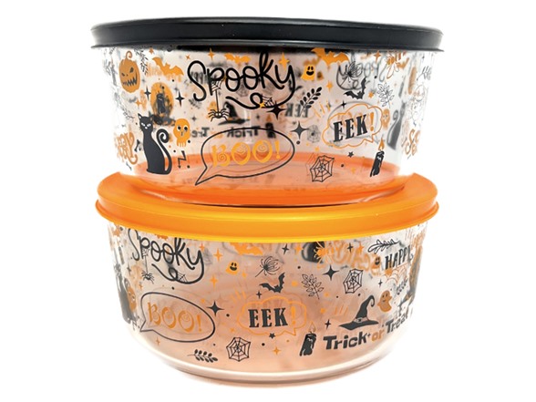 Halloween Glass Food Storage Set 4-Piece