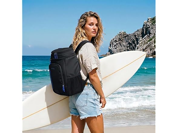 RealCool Insulated Cooler Backpack, 33 Can Bag