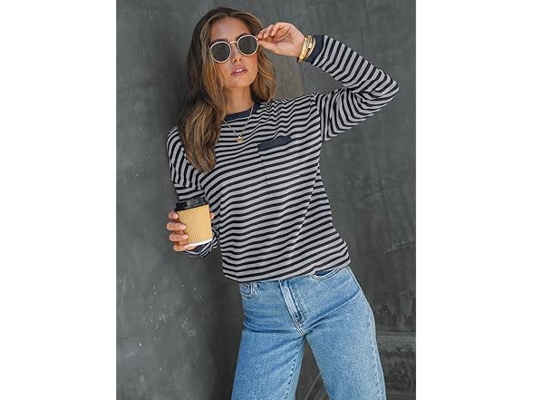 Women’s Striped Pullover by Lillusory