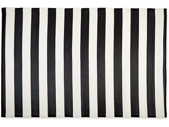 DII Outdoor Rug 4x6Ft, Black & White