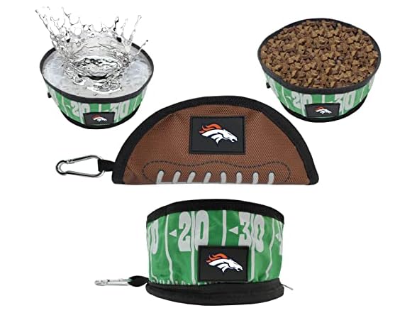 Pets First NFL Collapsible Pet Bowl