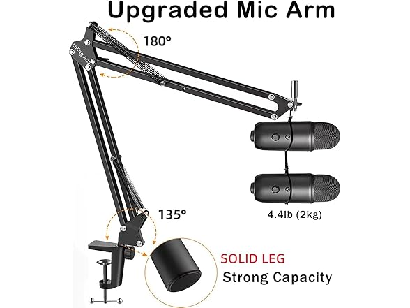 Luling Arts Boom Arm for Blue Yeti Microphones