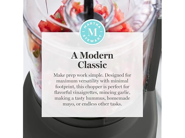 Martha Stewart 3 Cup Electric Food Chopper Caviar