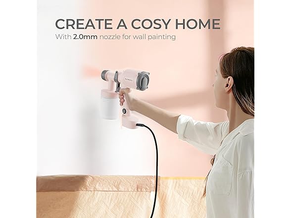 TILSWALL Dreamer400AC HVLP Paint Sprayer Pink