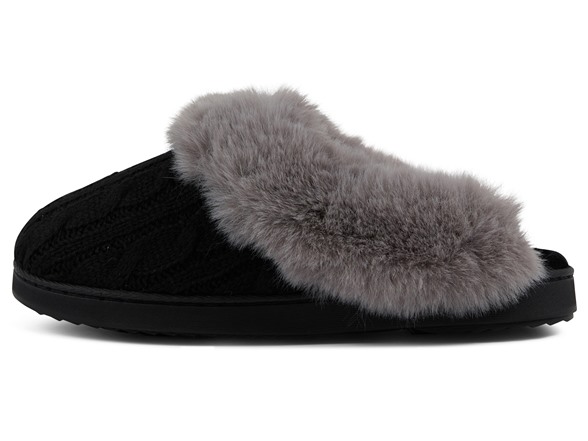 Floopi Women's Cable Knit Scuff Slipper