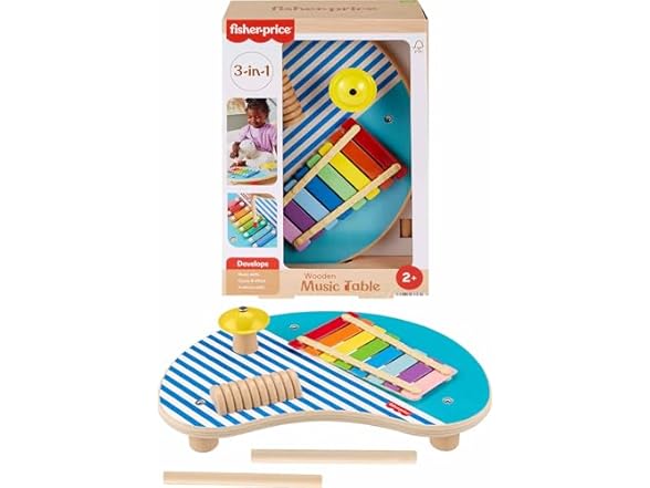 Fisher-Price Wood Toy Musical Table