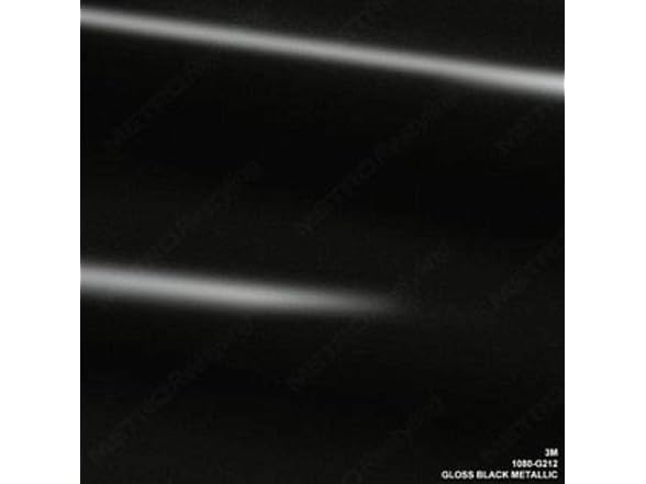 3M 1080 G212 Gloss Black Metallic 5ft x 1ft Film