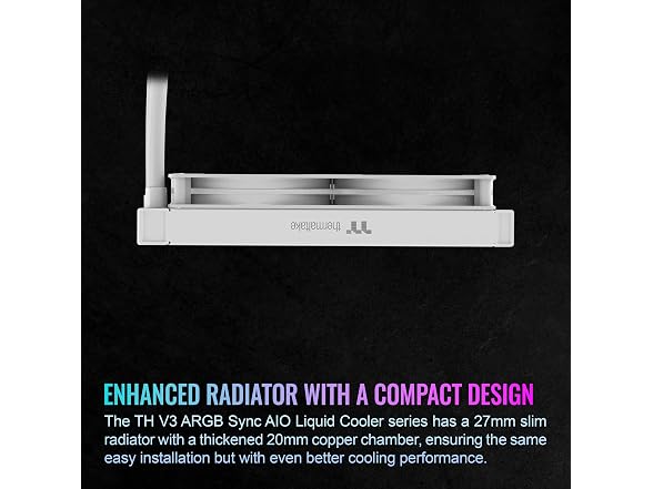 Thermaltake TH240 V3 ARGB CPU Liquid Cooler 240mm White
