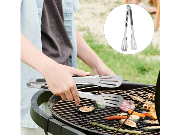 Ar+Cook O2P876ZB 9" TONG Stainless Steel Tongs Silver