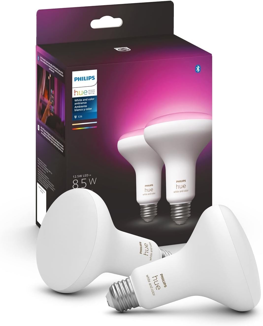Philips Hue BR30 LED Smart Light Bulbs, 2 Pack - Gallery 2