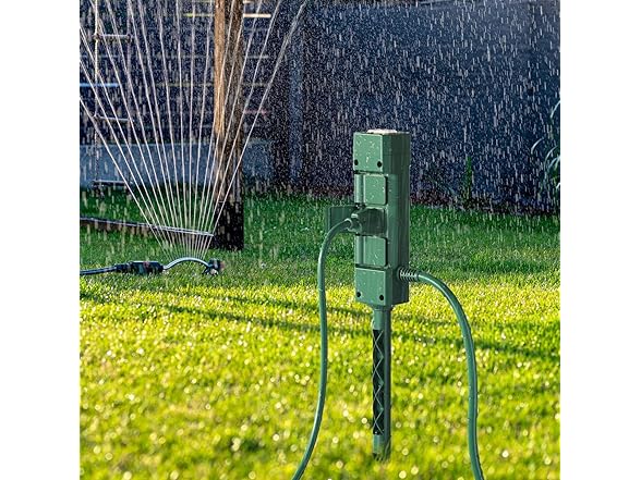 BN-LINK 25ft Outdoor Ext Cord 14/3 SJTW Waterproof w/Power Stake