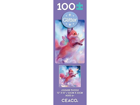 Ceaco  - Glitter - Butterfox - 100 Piece Jigsaw Puzzle
