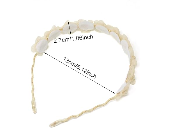 Honbay Faux Pearl Flower Hair Hoop Headband White