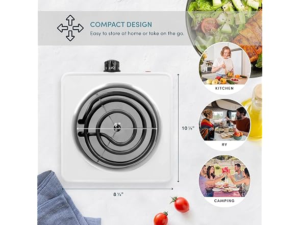 AROMA 6" Single Burner Hot Plate