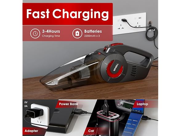 whall Handheld Cordless Car Vacuum