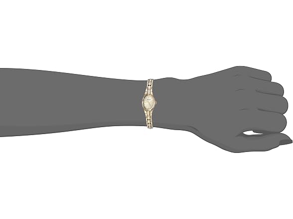 Armitron Women 19mm Oval Faceted Genuine Watch