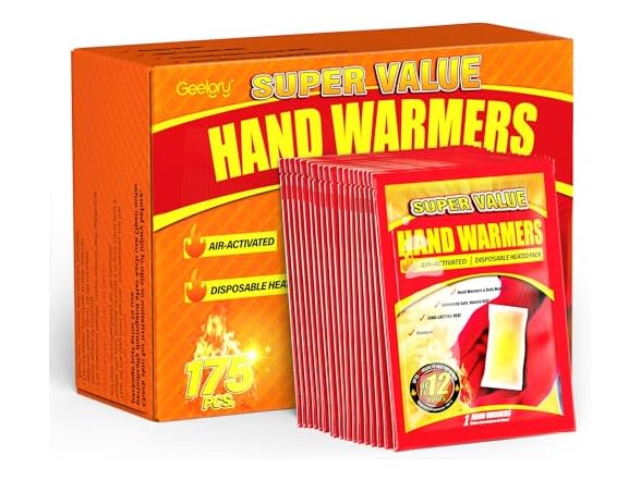 GEELGRY Disposable Hand Warmers Disposable 175Pcs