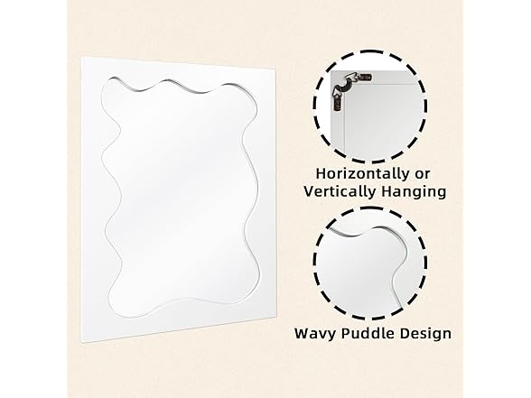 Snazzify Modern Wavy Irregular Mirror