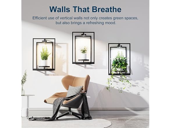 Shineled Wall Plant Holder W/ Grow lights