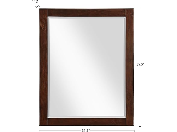 Maxine Brown Wood Veneer & Iron Mirror