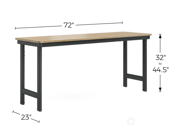 Everest 72 in. Wide Work Table - Choose Color