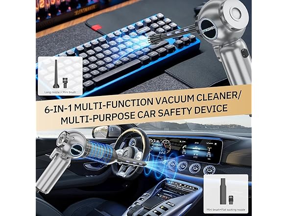 DYNGSHOO Cordless Car Vacuum 25000Pa