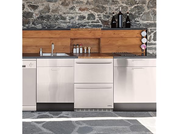 Newair Outdoor Dual Drawer Fridge - 20 Bottles/80 Cans